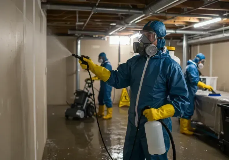 Basement Sanitization and Antimicrobial Treatment process in Midway, TN